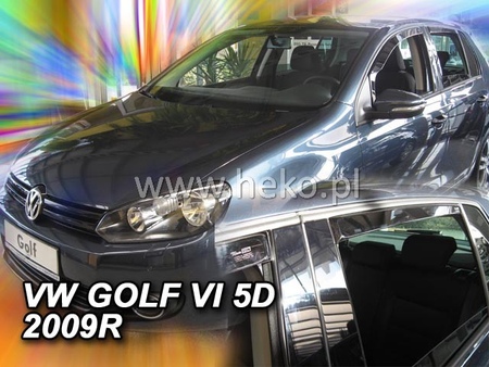 Дефлекторы боковых окон вставные Heko для Volkswagen Golf 5d (2009-2012) 31176