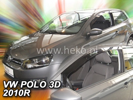 Дефлекторы боковых окон вставные Heko для Volkswagen Polo 3d хэтчбек (2009-2020) 31179