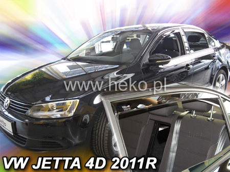 Дефлекторы боковых окон вставные Heko для Volkswagen Jetta (2010-2020) 31186