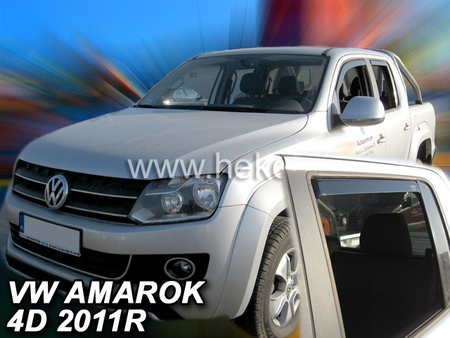 Дефлекторы боковых окон вставные Heko для Volkswagen Amarok (2010-2016) 31188