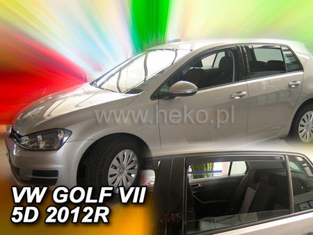 Дефлекторы боковых окон вставные Heko для Volkswagen Golf VII 5d (2012-2020) 31194