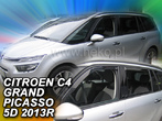 Дефлекторы боковых окон вставные Heko для Citroen C4 Grand Picasso (2013-2019)