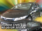 Дефлекторы боковых окон вставные Heko для Honda Civic хэтчбек (2012-2016)