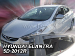 Дефлекторы боковых окон вставные Heko для Hyundai Elantra V седан (2011-2016)