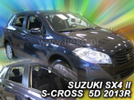 Дефлекторы боковых окон вставные Heko для Suzuki SX4 S-Cross (2013-2021)