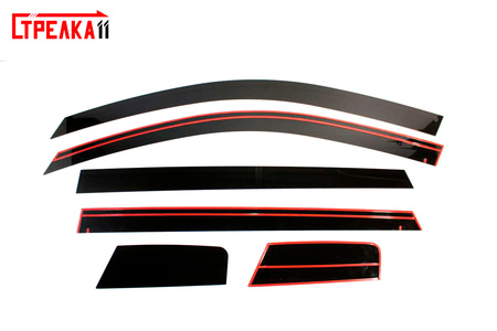 Дефлекторы боковых окон аэродинамические Стрелка11 для Chery Tiggo 4 Pro (2022-2024) 