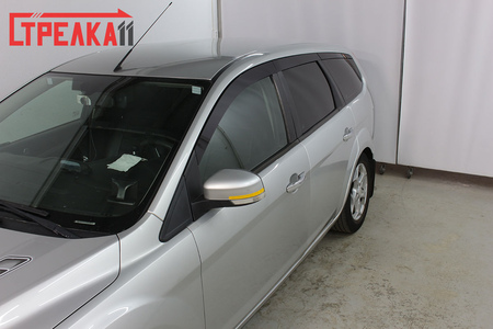 Дефлекторы боковых окон аэродинамические Стрелка11 для Ford Focus универсал (2008-2011) 