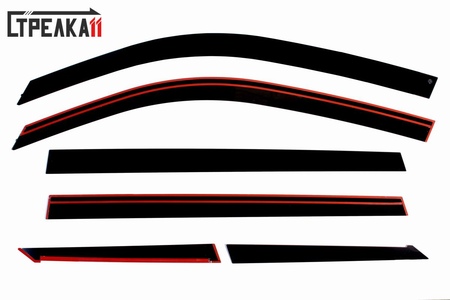 Дефлекторы боковых окон аэродинамические Стрелка11 для Geely Atlas Pro (2021-2023) 