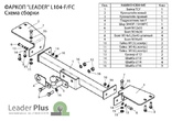 Фаркоп Лидер-Плюс для Toyota Land Cruiser 100 (1998-2007)