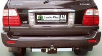 Фаркоп Лидер-Плюс с нержавеющей пластиной для Toyota Land Cruiser 100 (1998-2007)