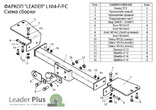 Фаркоп Лидер-Плюс для Toyota Land Cruiser 100 (1998-2007)