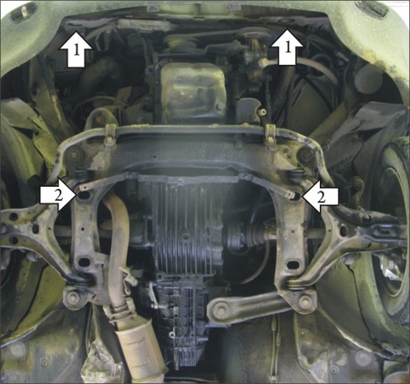 Защита картера (сталь) Motodor Audi 80 (1986-1996) 00101