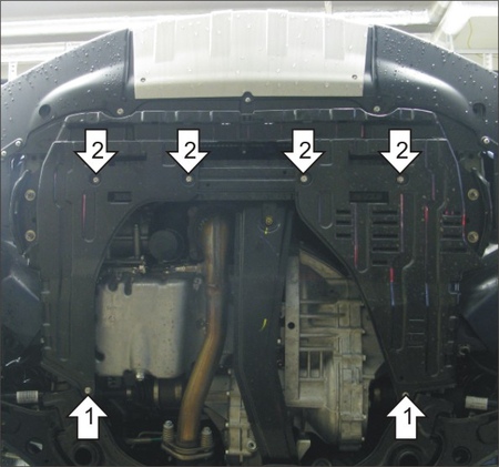 Защита картера и КПП (сталь) Motodor FIAT Sedici (2006-2014) 00619