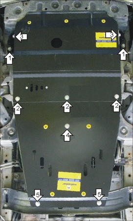 Защита картера и КПП (сталь) Motodor Hyundai H1 (2007-2024) 00931