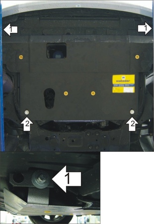 Защита картера и КПП (сталь) Motodor KIA Magentis (2005-2010) 01018