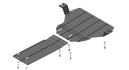 Защита картера и КПП (сталь) Motodor Mercedes-benz Vito (2014-2019) 01233