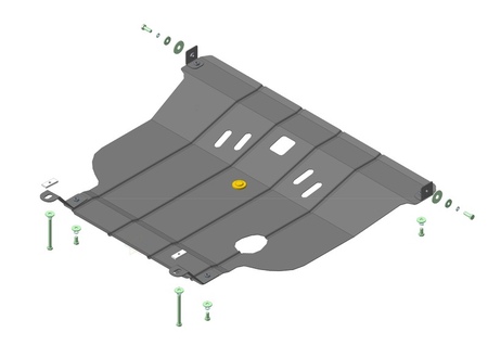 Защита картера и КПП (сталь) Motodor Nissan Sunny (1994-2004) 01452