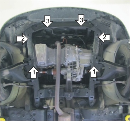 Защита картера и КПП (сталь) Motodor Renault Logan (2004-2024) 01723