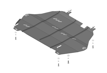 Защита картера и КПП (сталь) Motodor Volvo XC90 (2015-2024) 02621