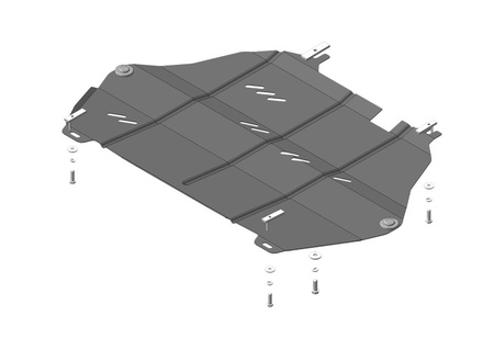 Защита картера и КПП (сталь) Motodor Volvo XC90 (2015-2025) 02621