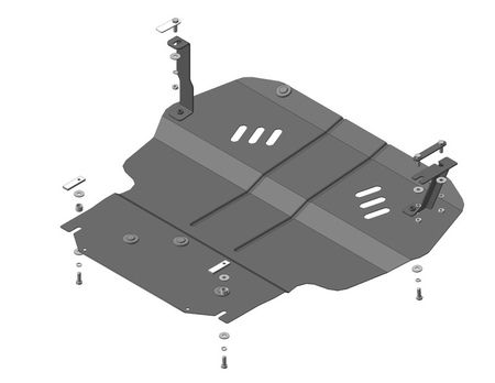 Защита картера и КПП (сталь) Motodor Skoda Superb (2013-2015) 02733