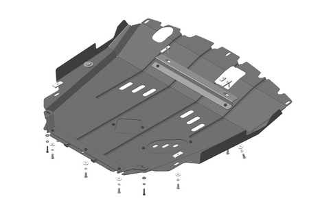 Защита картера и КПП (сталь) Motodor Chevrolet Captiva (2011-2019) 03037