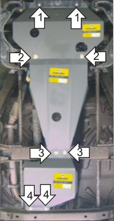 Защита картера и КПП (сталь) Motodor Great Wall Hover (2005-2010) 03111