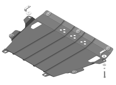 Защита картера и КПП (сталь) Motodor Lexus NX (2014-2021) 05007