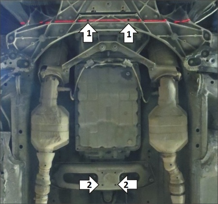 Защита КПП (сталь) Motodor для Infiniti M (2010-2014) 08006