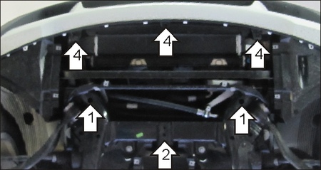 Защита радиатора (сталь) Motodor BMW X3 (2003-2010) 10201