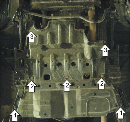 Защита КПП и раздатки (сталь) Motodor Nissan Patrol (2003-2009) 11411