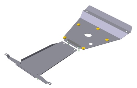 Защита радиатора, картера, КПП и переднего дифференциала (сталь) Motodor Ssangyong Actyon Sports (2006-2015) 12803