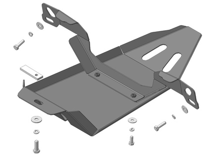 Защита заднего дифференциала (сталь) Motodor Land Rover Freelander  (2006-2014) 13223