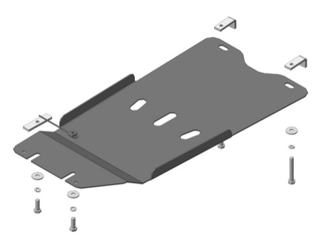 Защита КПП и раздатки (сталь) Motodor Lexus GS (2004-2007) 15011