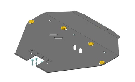 Защита радиатора, маслянного фильтра и картера (алюминий) Motodor Subaru Forester ST (2002-2005) 32229