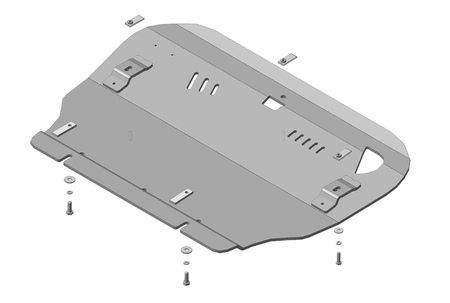 Защита  картера и КПП (алюминий) Motodor Land Rover Range Rover Evoque (2011-2019) 383221