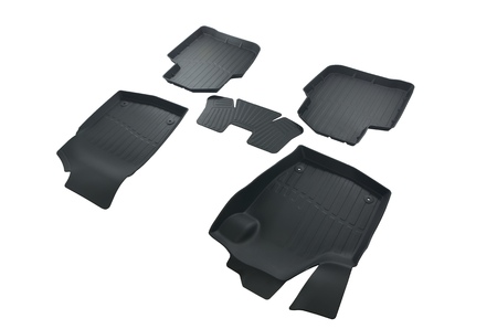 Коврики в салон резиновые SRTK LUX для Skoda Rapid (2012-2024) 3D.SK.RAP.12G.02061