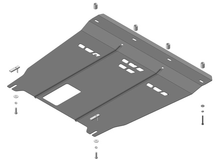 Защита картера и КПП (сталь) Motodor KIA Optima (2016-2020) 61010