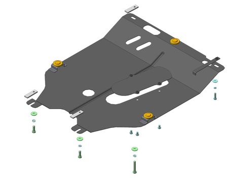 Защита картера и КПП (сталь) Motodor Nissan Micra (2003-2010) 61402