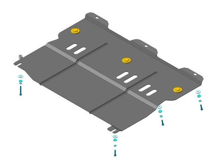 Защита картера и КПП (сталь) Motodor Renault Latitude (2010-2015) 61705