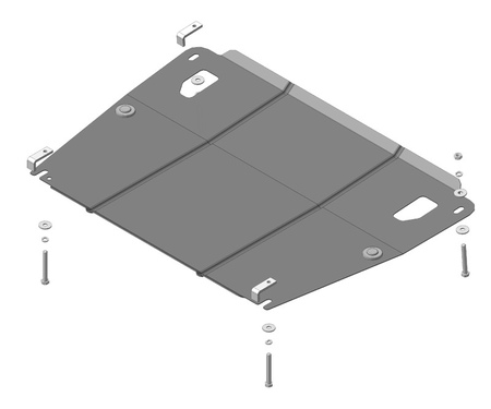 Защита картера и КПП (сталь) Motodor Ssangyong Actyon New (2010-2018) 62806