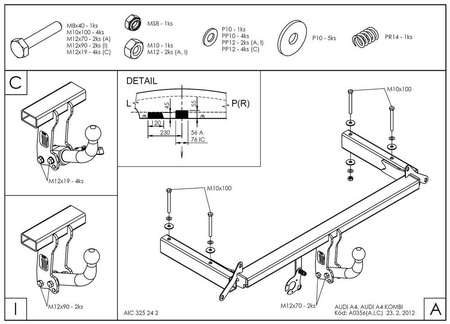 Фаркопы на Audi A4 B5 1