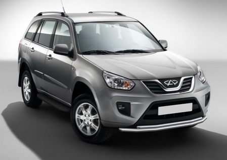 Пороги алюминиевые Black Chery  Tiggo FL (2012-2019) A160ALB.3301.2