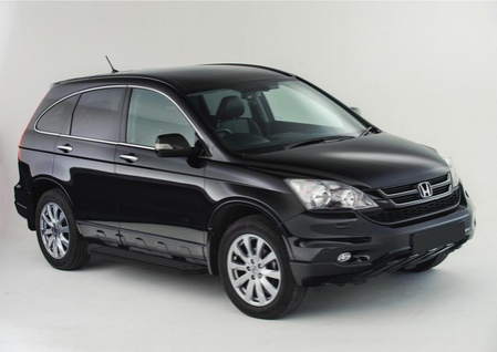 Пороги алюминиевые Black Honda CR-V (2007-2012) A173ALB.2101.1