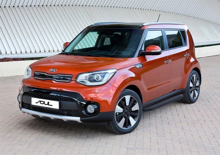 Пороги алюминиевые Black Kia Soul (2017-2019) A173ALB.2804.1