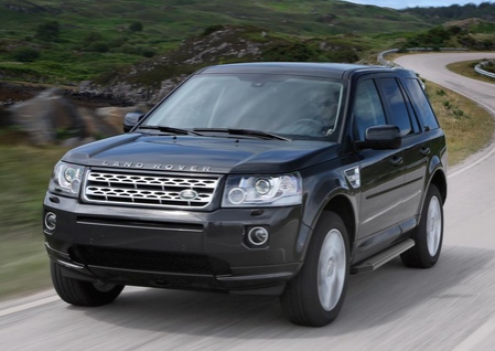 Пороги алюминиевые Black Land Rover Freelander (2006-2014) A173ALB.3102.1