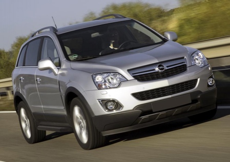 Пороги алюминиевые Black Opel Antara (2010-2015) A173ALB.4201.1