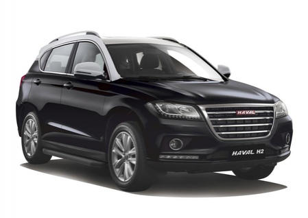 Пороги алюминиевые Black Haval H2 (2014-2020) A173ALB.9401.1