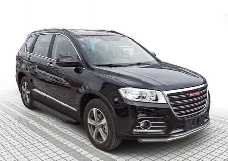 Пороги алюминиевые Black Haval H6 (2014-2019) A173ALB.9402.1