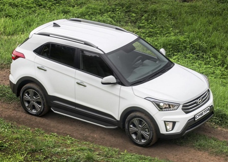 Пороги алюминиевые Premium Hyundai Creta (2016-2021) A173ALP.2310.1